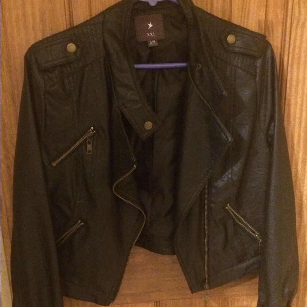 Pleather Moto Jacket